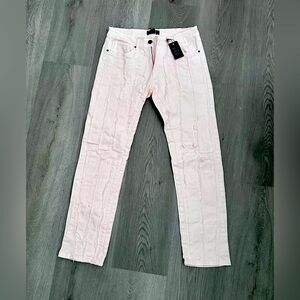 Means apparel denim slim pink